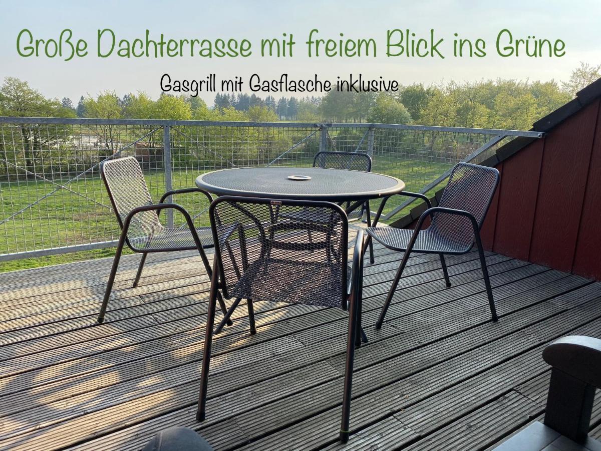 Studio - grosses Wohn-Schlafzimmer - Dachterrasse - Kamin - Küche - Hohes Venn - Monschau - Eifel - Hunde willkommen beim Hof Vierzehnender Exterior foto